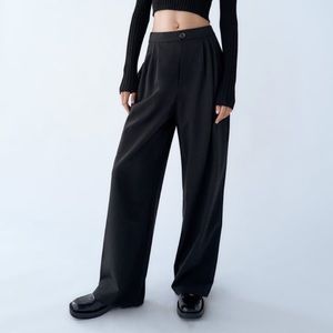 Zara pleated wide leg pants